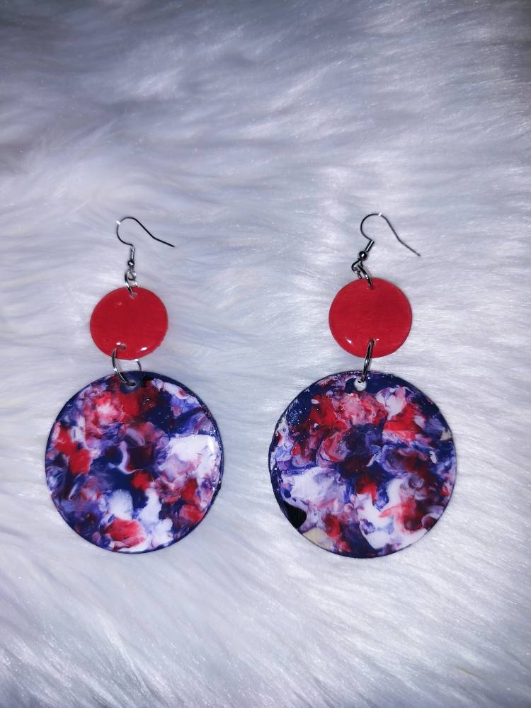 Circle Marble Earrings