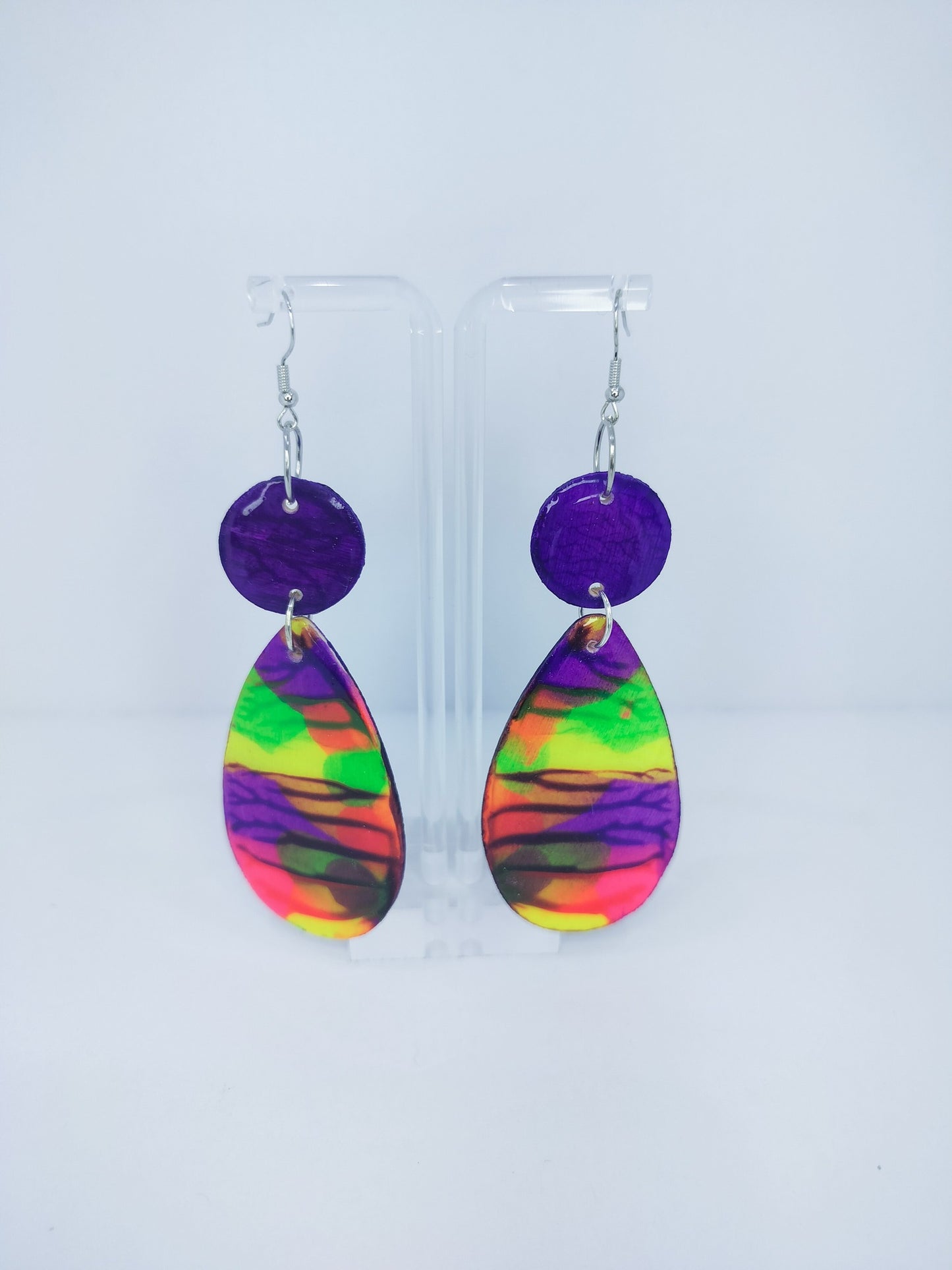 Tear Drop Marble Earrings