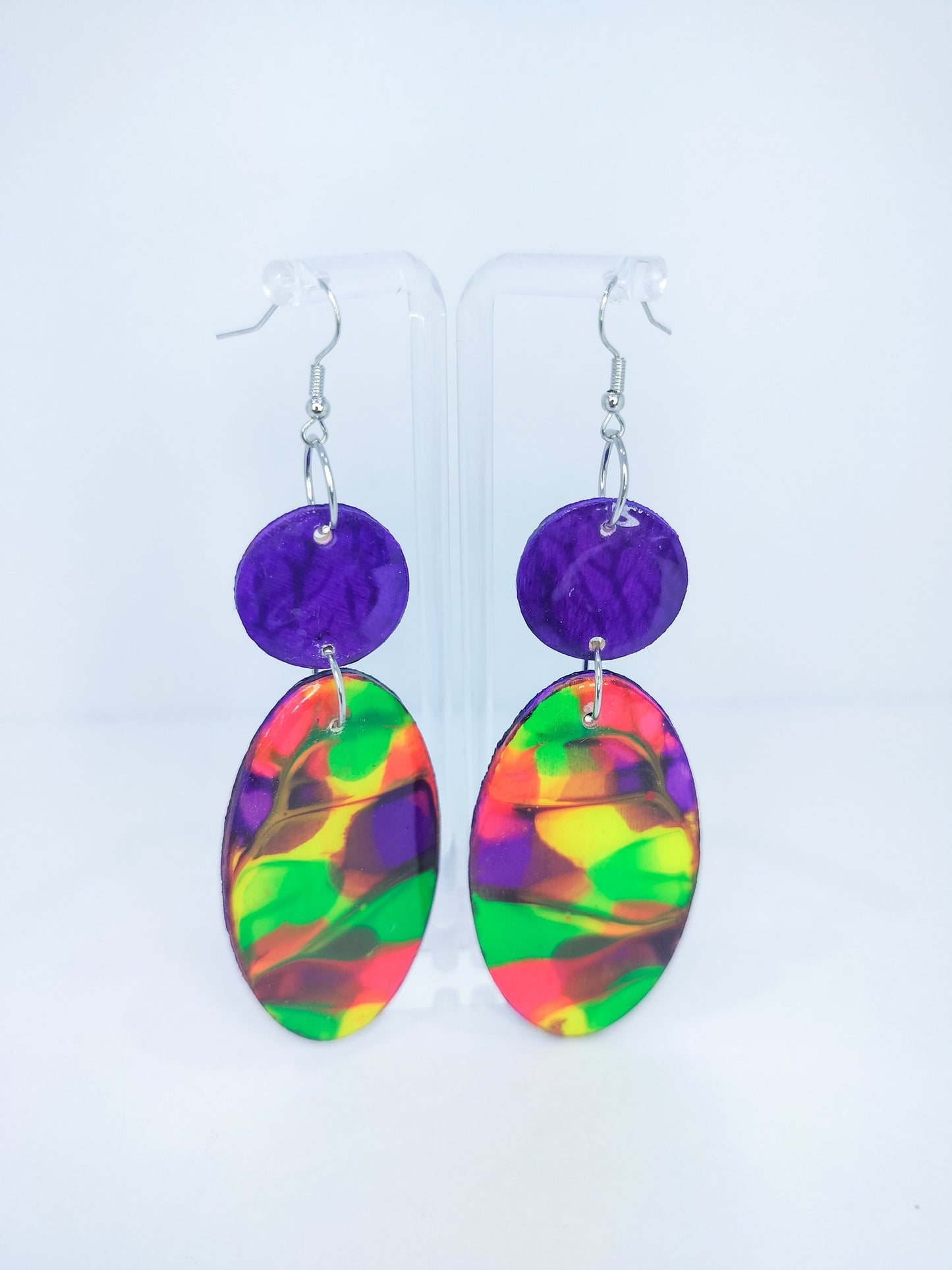 Oval Marble Earrings