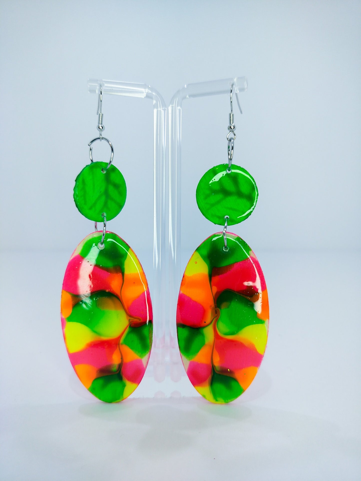 Oval Marble Earrings