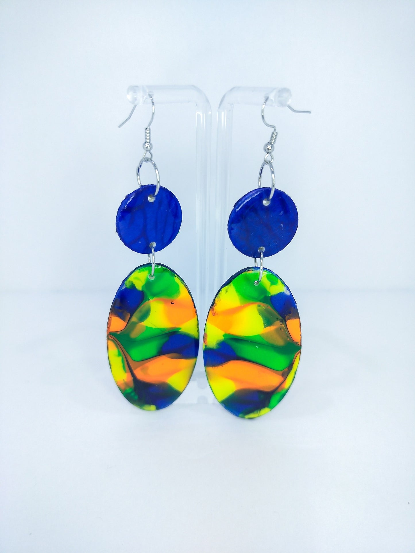 Oval Marble Earrings
