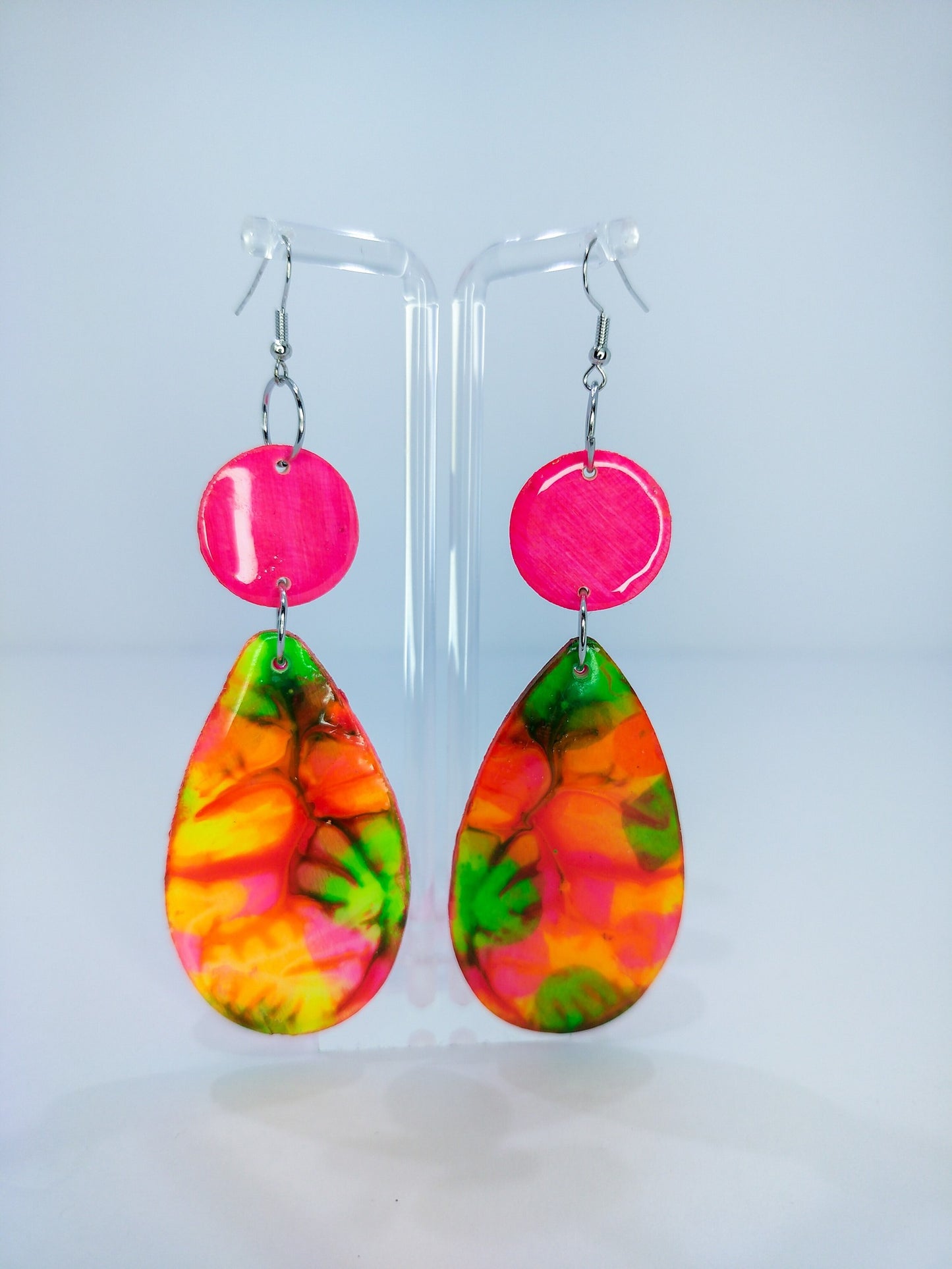 Teardrop Marble Earrings