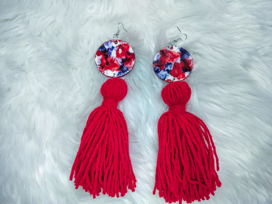 Pendant Tassel Earrings