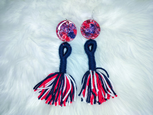 Pendant Tassel Earrings
