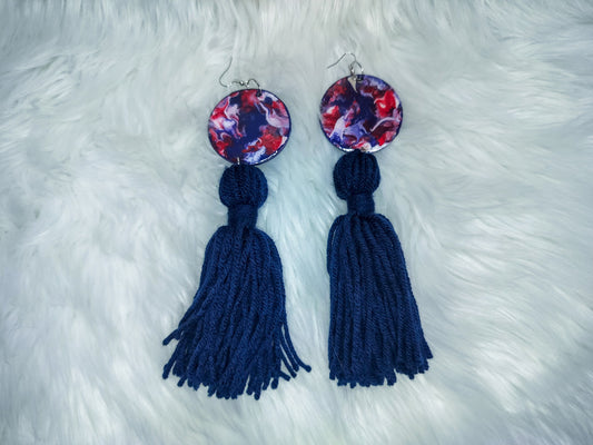 Pendant Tassel Earrings
