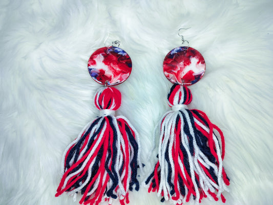 Pendant Tassel Earrings