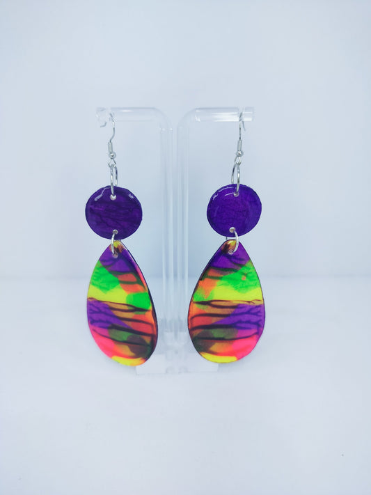 Tear Drop Marble Earrings