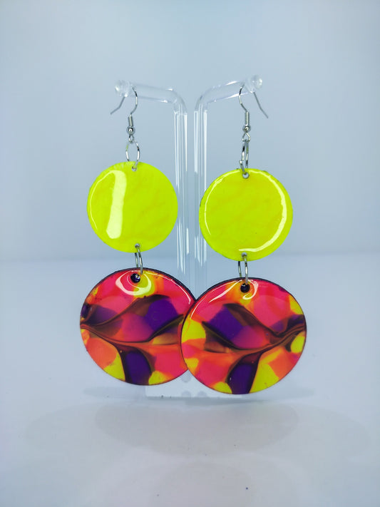 Circle Marble Earrings
