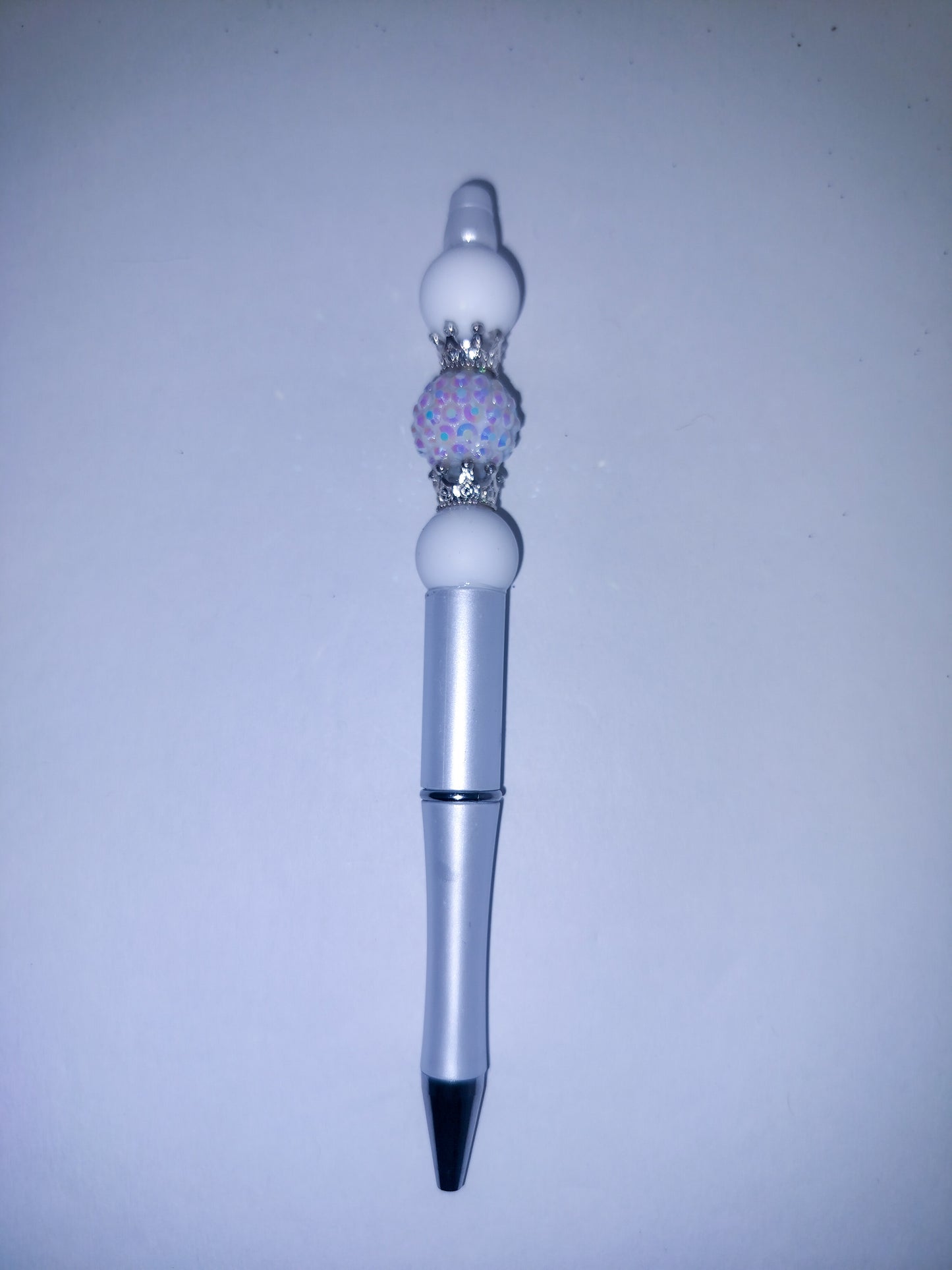 White Beaded Glam Pen